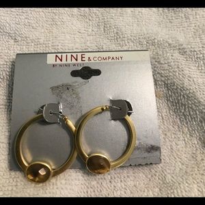 Gold tone hoop earrings